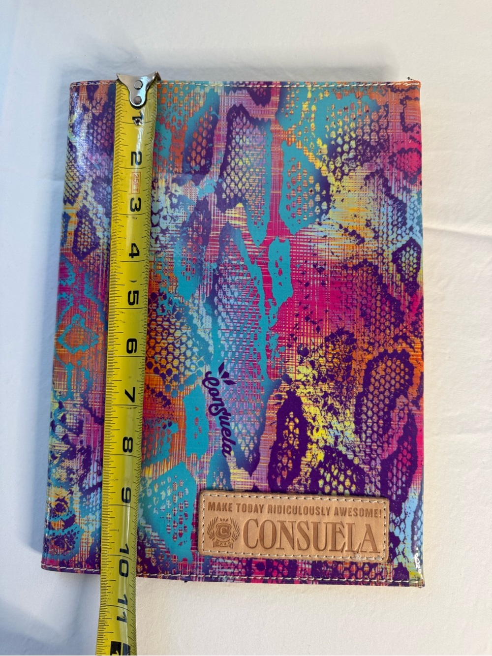 Consuela Vibrant Multicolor Snake-Print Cover in Turquoise, Fuchsia & Yellow - Picture 5 of 7